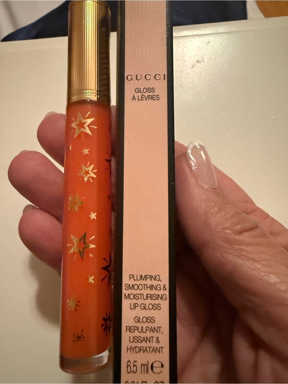 Gucci Orange Star-Print Plumping Lip Gloss